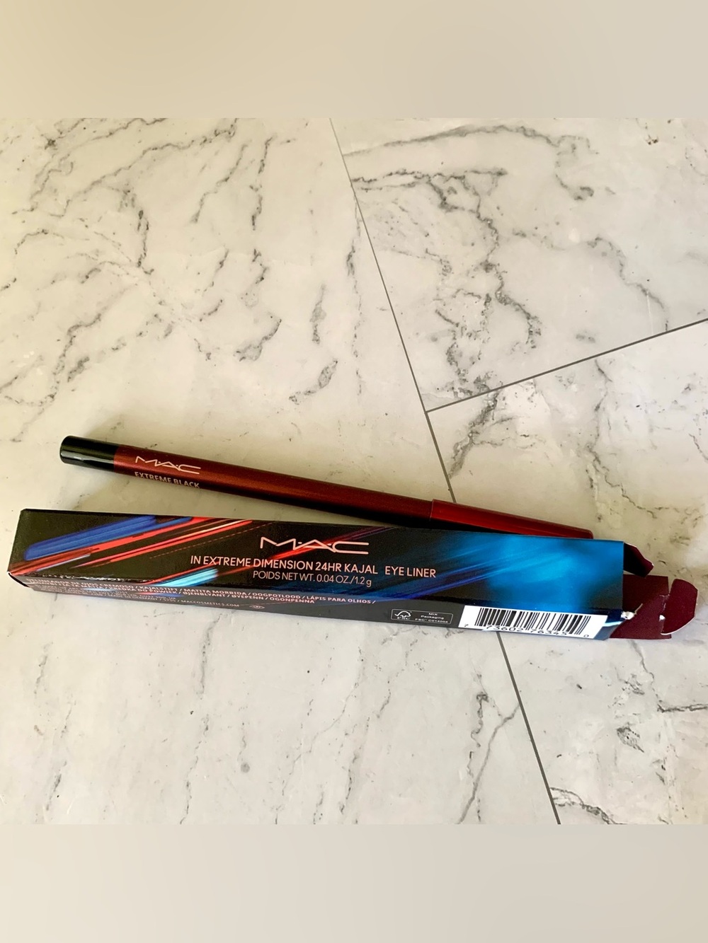 MAC In Extreme Dimension 24HR Kajal Eye Liner Extreme Black 0.02oz Waterproof